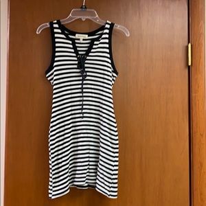 Black and white dress.